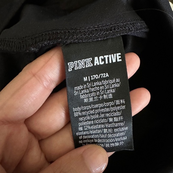 Victoria’s Secret PINK Black Leggings with Mesh Accents Size Medium - Picture 2 of 7